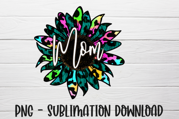 Mom Leopard Sunflower Sublimation Design