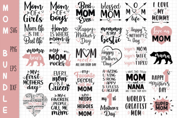 Mom Quotes Bundle for Real Embroidery Projects