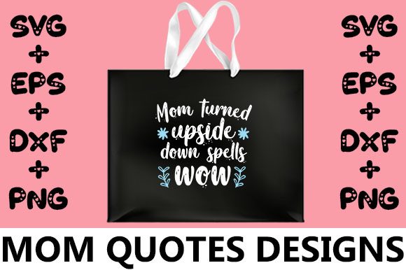 MOM Turned Upside Down Spells Wow in Embroidery